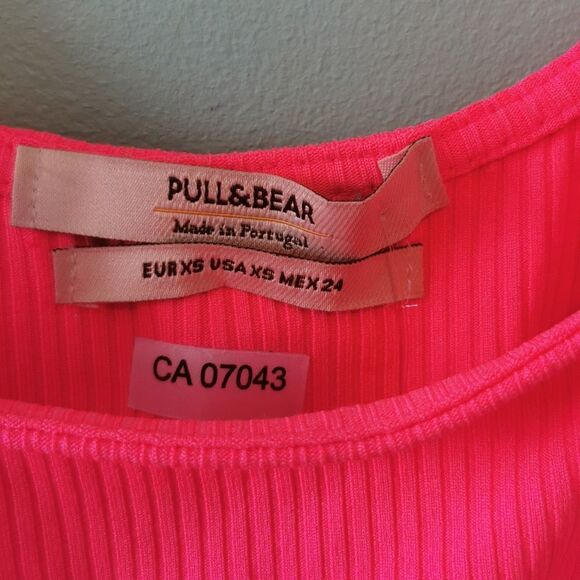 PULL & Bear Pink Bralette Self Love Neon Pink New Extra Small - Picture 4 of 5